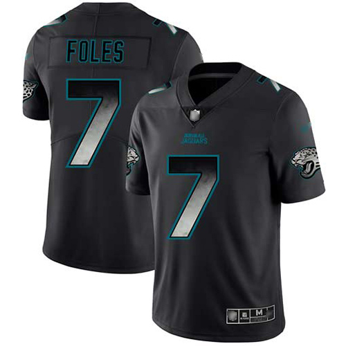 Nike Jacksonville Jaguars 7 Nick Foles Black Men Stitched NFL Vapor Untouchable Limited Smoke Fashion Jersey